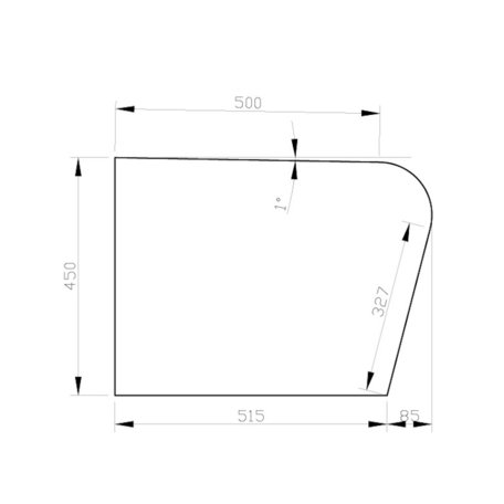 Schablone zum Bau einer Sitzbank ohne Lehne aus Qboard Bauplatten: Form H