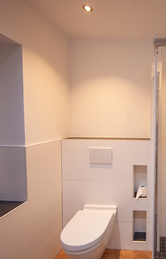 Qboard Bauplatten als Untergrund für Wandbeläge im Badezimmer