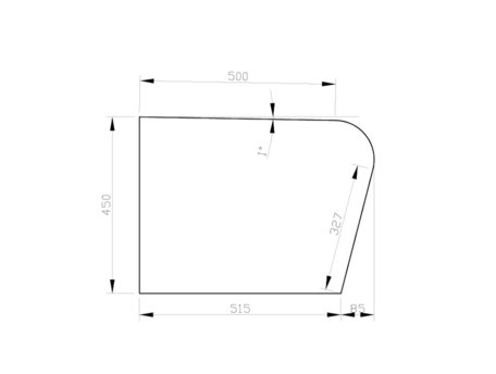 Schablone zum Bau einer Sitzbank ohne Lehne aus Qboard Bauplatten: Form H