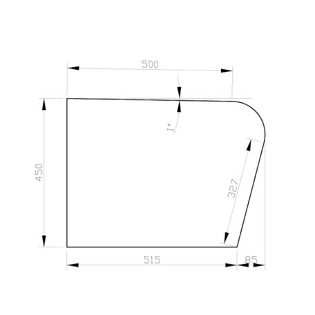 Schablone zum Bau einer Sitzbank ohne Lehne aus Qboard Bauplatten: Form H