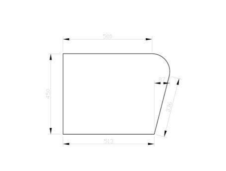 Schablone zum Bau einer Sitzbank ohne Lehne aus Qboard Bauplatten: Form C