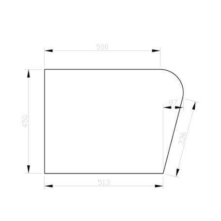 Schablone zum Bau einer Sitzbank ohne Lehne aus Qboard Bauplatten: Form C
