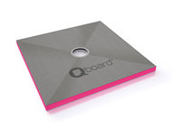 Qboard® liquidDuschelement mit integriertem Gefälle und Punktablauf 900x900 mm