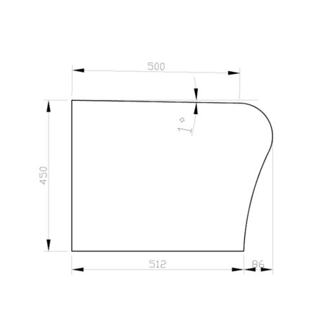 Schablone zum Bau einer Sitzbank ohne Lehne aus Qboard Bauplatten: Form G