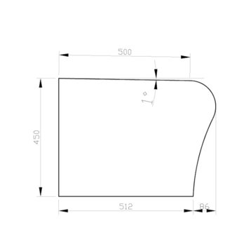 Schablone zum Bau einer Sitzbank ohne Lehne aus Qboard Bauplatten: Form G