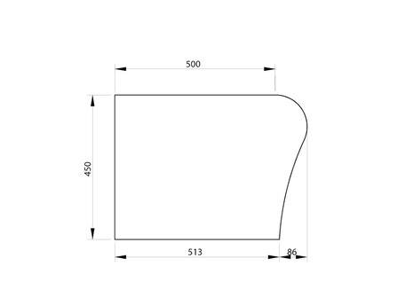 Schablone zum Bau einer Sitzbank ohne Lehne aus Qboard Bauplatten: Form D