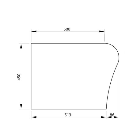 Schablone zum Bau einer Sitzbank ohne Lehne aus Qboard Bauplatten: Form D